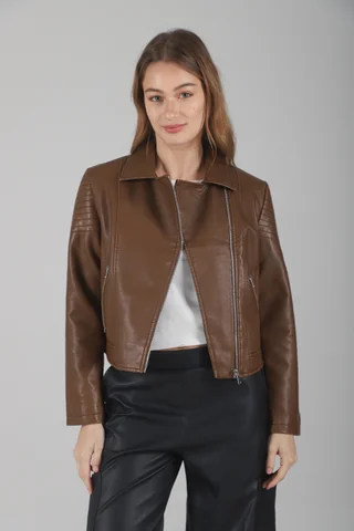 Campera Cartney Cruzada Eco Cuero GU78304 - Vista 2