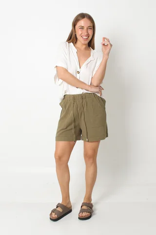 Short AKRE LINO Con Cordon y Bolsillos GUC49 - Vista 5