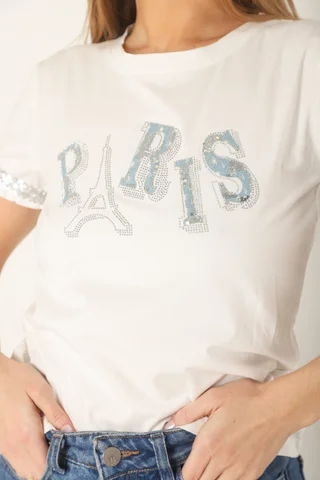 Remera Paris Brillos GU36104 - Vista 6