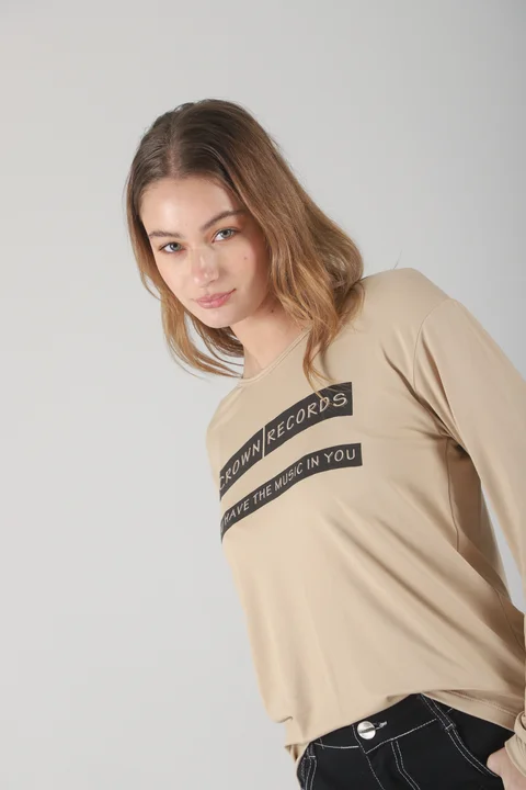 Remera Crown Records Modal Soft