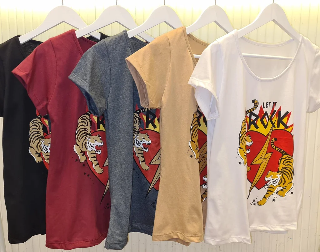 Remera Corazon Tigre y ROCK Jersey