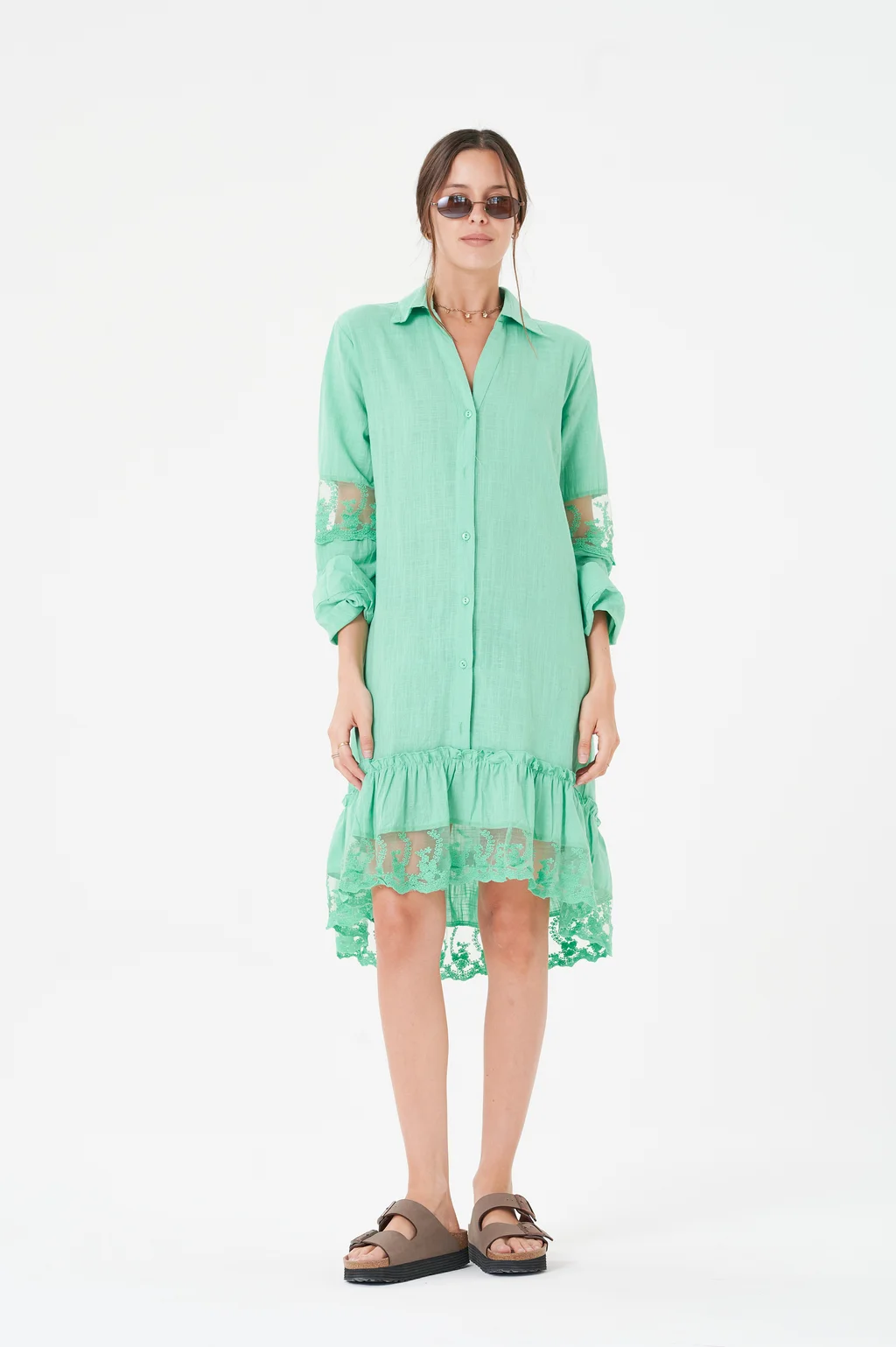 Vestido CANBERRA Lino con Tull Colours GUK4004