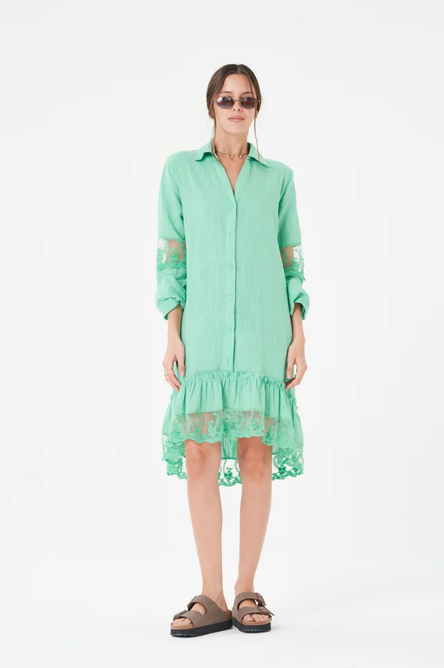 Vestido CANBERRA Lino con Tull Colours GUK4004