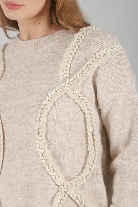 Sweater Trenzas Snake C/ Bordado GUL677