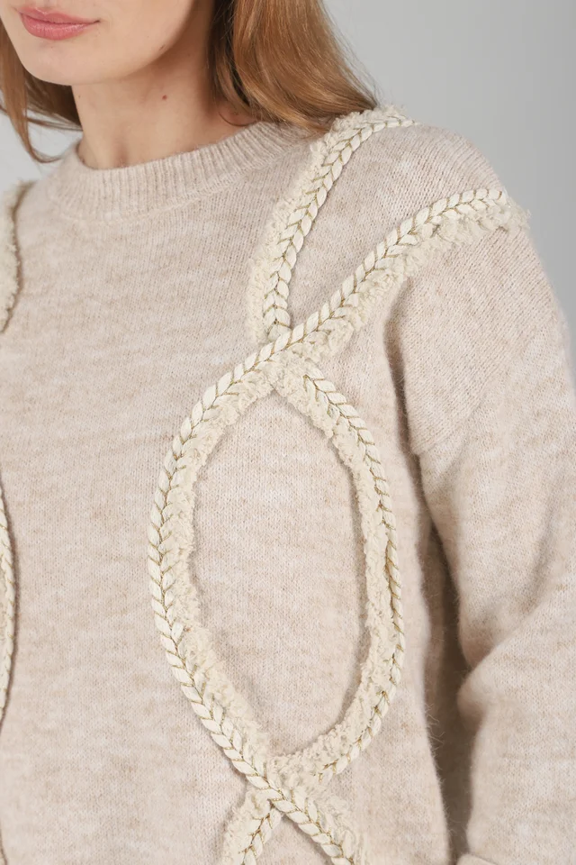 Sweater Trenzas Snake C/ Bordado GUL677