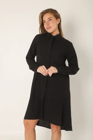 Camisa Larga Blady Lino GUK70094 - Vista 5