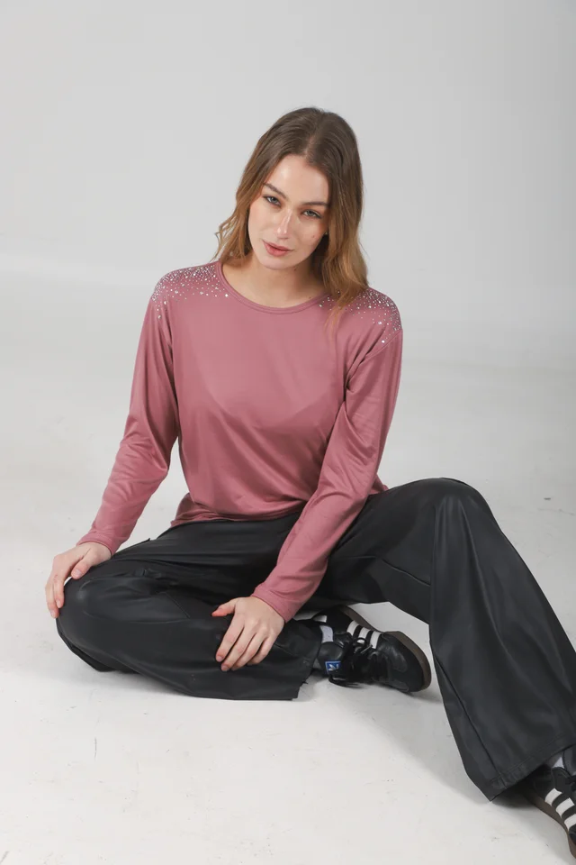 Remera Moon Modal Soft Strass