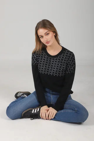 Sweater Karner Bremer c/ Piedras GUL650 - Vista 1