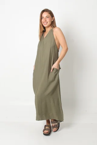 Vestido HAWAI Lino Espalda Cruzada GU248 - Vista 5