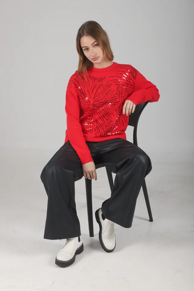 Sweater Belair Bremer con Lentejuelas Bordadas GUL676