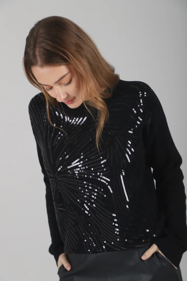 Sweater Belair Bremer con Lentejuelas Bordadas GUL676