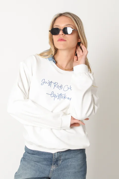 Buzo Media Estacion de Algodon cuello Jean JUST GU3C00