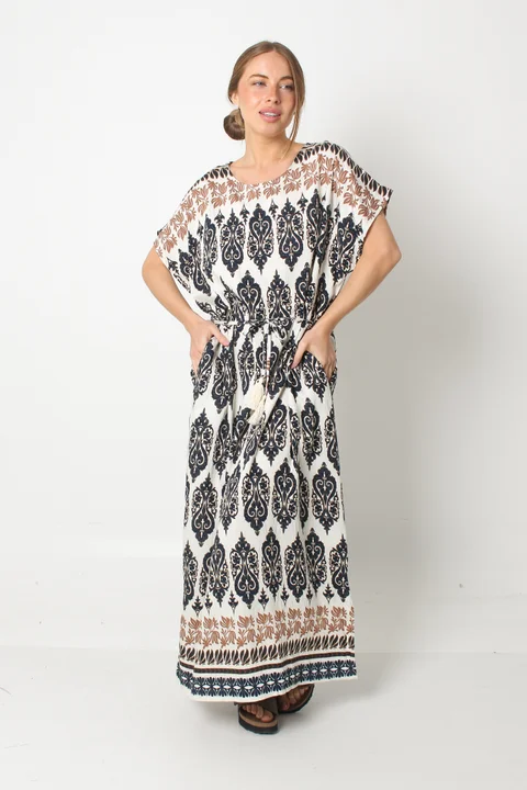 Vestido SEGOVIA LINO BULGARO Con Lazo GU5767