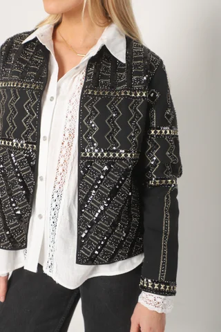 Chaqueta Vinett Gabardina C/ Lentejuelas Bordadas GU301 - Vista 5