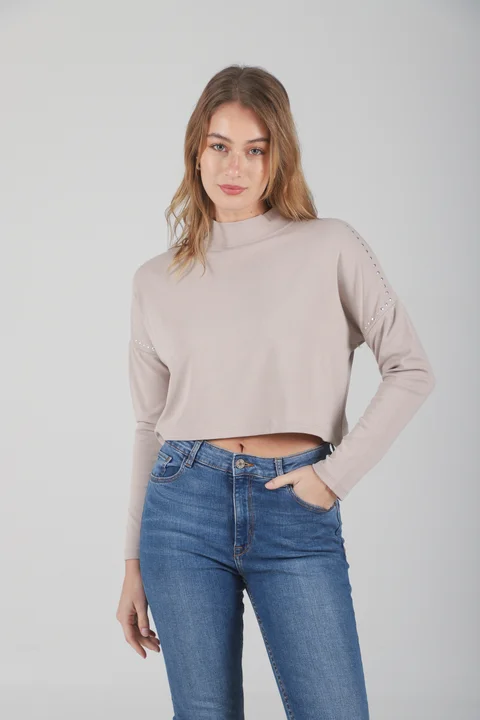 Media Polera KANDER Algodon con Tachas