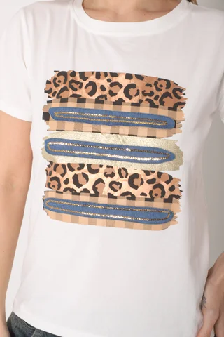 Remera MAGNOLIA PRINT c/ Mini Lentejuelas  GU5145 - Vista 3