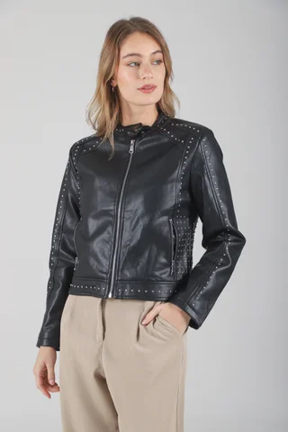 Campera Atenas Ecocuero con Tachas GU78305 - Vista 5