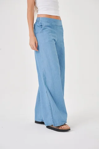 Maxi Palazo Denim Light Blue - Vista 5