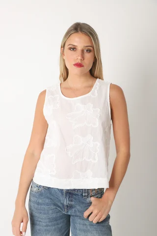 Musculosa PETALOS FLORES bordados GUK70169 - Vista 2