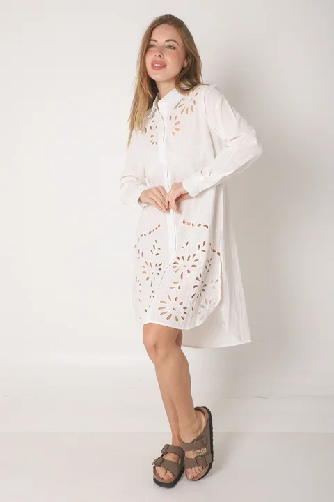 Camisa OSIRIS Larga Lino Hojita Caladas GU70093