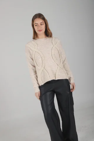 Sweater Trenzas Snake C/ Bordado GUL677 - Vista 5