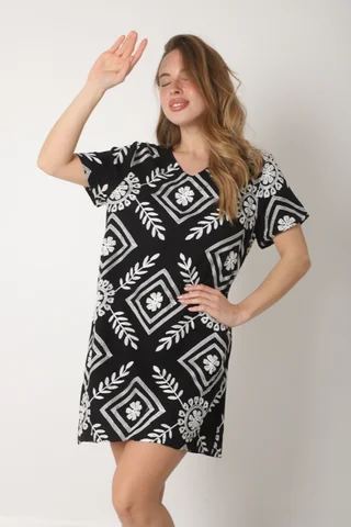 Vestido Canarias Lino Escote V GUCH3006 - Vista 6