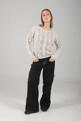 Sweater Valentina Tejido c/ piedras GUL664 - Vista 1