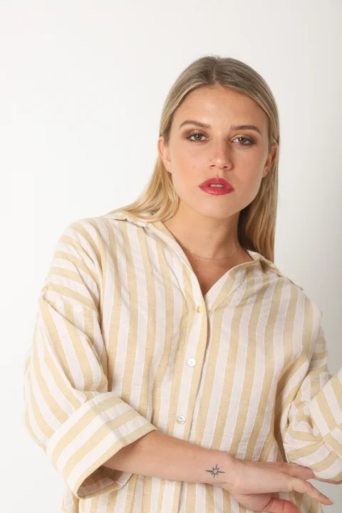 Camisa CRAYON Rayada c/ Manga 3/4 GUK70187