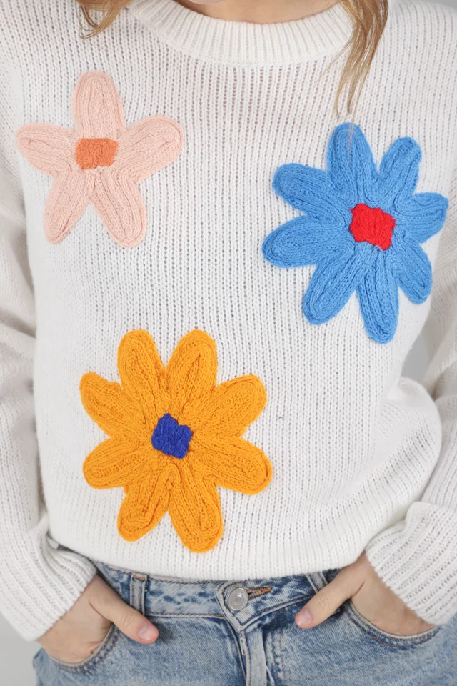 Sweater Flower Bordado GUL661