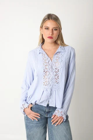 Camisa Eden   Broderie GUK66 - Vista 1