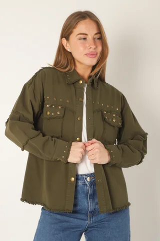 Camisa Dalhi Gabardina con Tachas GUK4099 - Vista 4