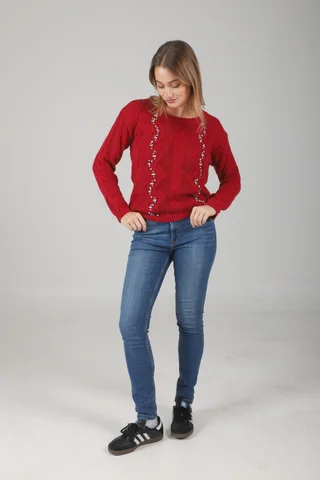 Sweater Valentina Tejido c/ piedras GUL664 - Vista 5