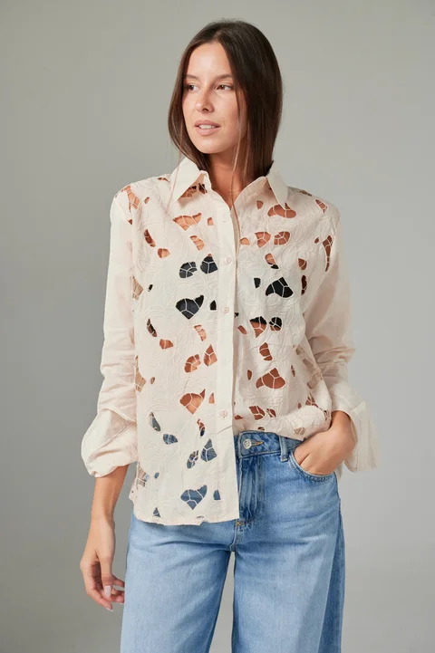 Camisa Margareth Broderie GUK4113