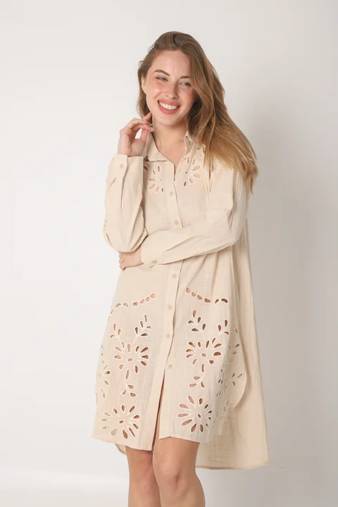 Camisa OSIRIS Larga Lino Hojita Caladas GU70093