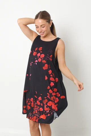 Vestido Menorca Petalos Rojos c/ Bolsillos GU249 - Vista 6