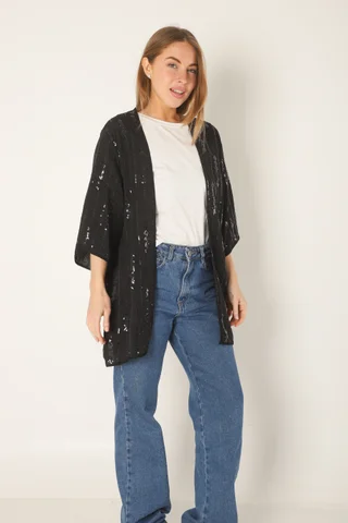 Kimono NATAL Lino c/ Rombos Bordados GU70084 - Vista 4