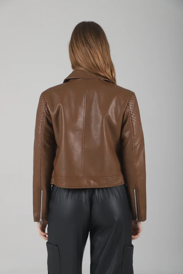 Campera Cartney Cruzada Eco Cuero GU78304