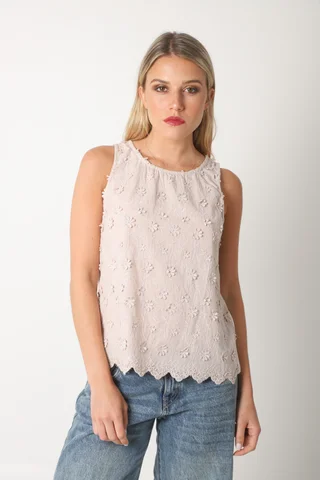 Musculosa CATTANIA  Bordada GU5157 - Vista 3