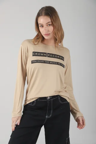 Remera Crown Records Modal Soft - Vista 3