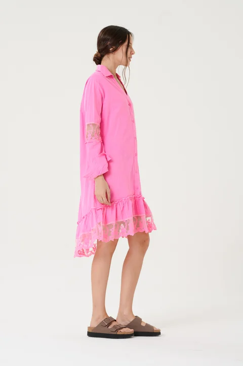 Vestido Lino Canberra con Tull Colours GUK4004