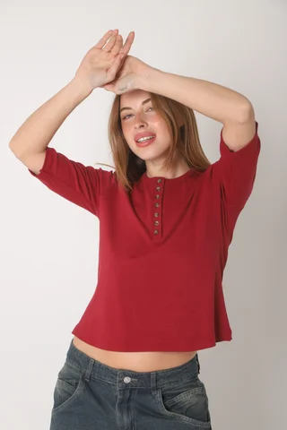 Remera AMANDA Abotonada - Vista 3