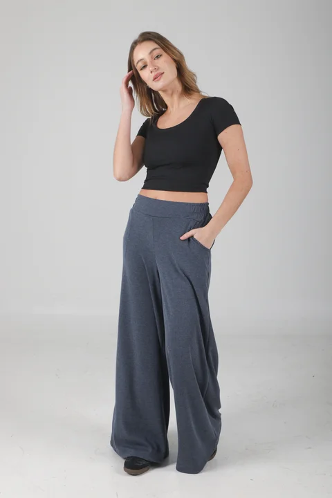 Palazo Morley Pesado con Bolsillo