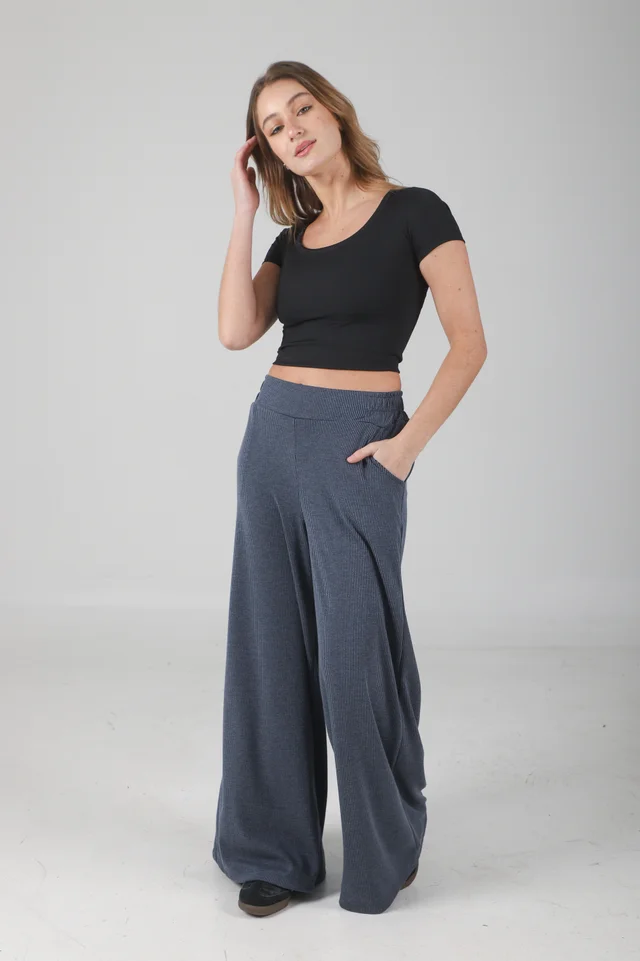 Palazo Morley Pesado con Bolsillo