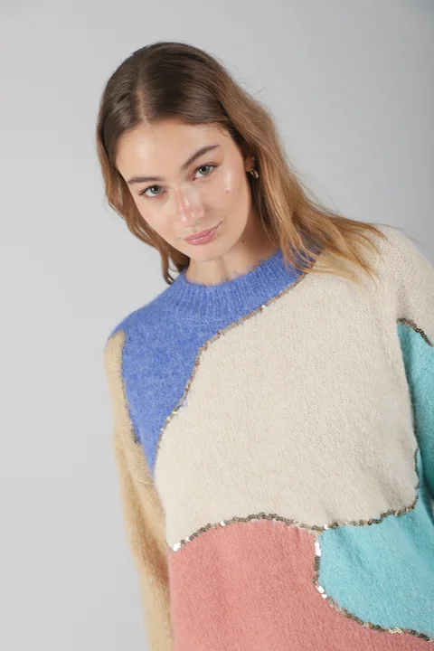 Sweater Avima Piel de Mono c/ Lentejuelas GU53694