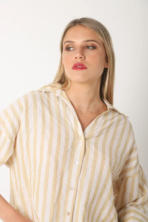 Camisa CRAYON Rayada c/ Manga 3/4 GUK70187