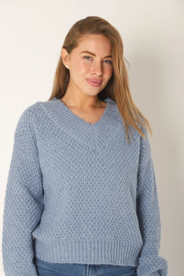 Sweater Kiria Escote V Tejido Grueso GU81330