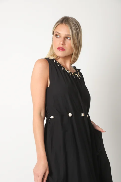 Vestido CARIBEAN Bambula Crep Tiras con Yute GUK70178