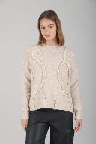 Sweater Trenzas Snake C/ Bordado GUL677 - Vista 4