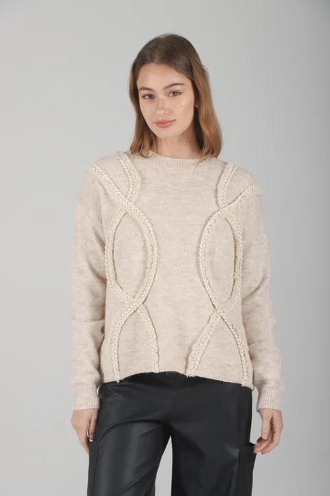 Sweater Trenzas Snake C/ Bordado GUL677