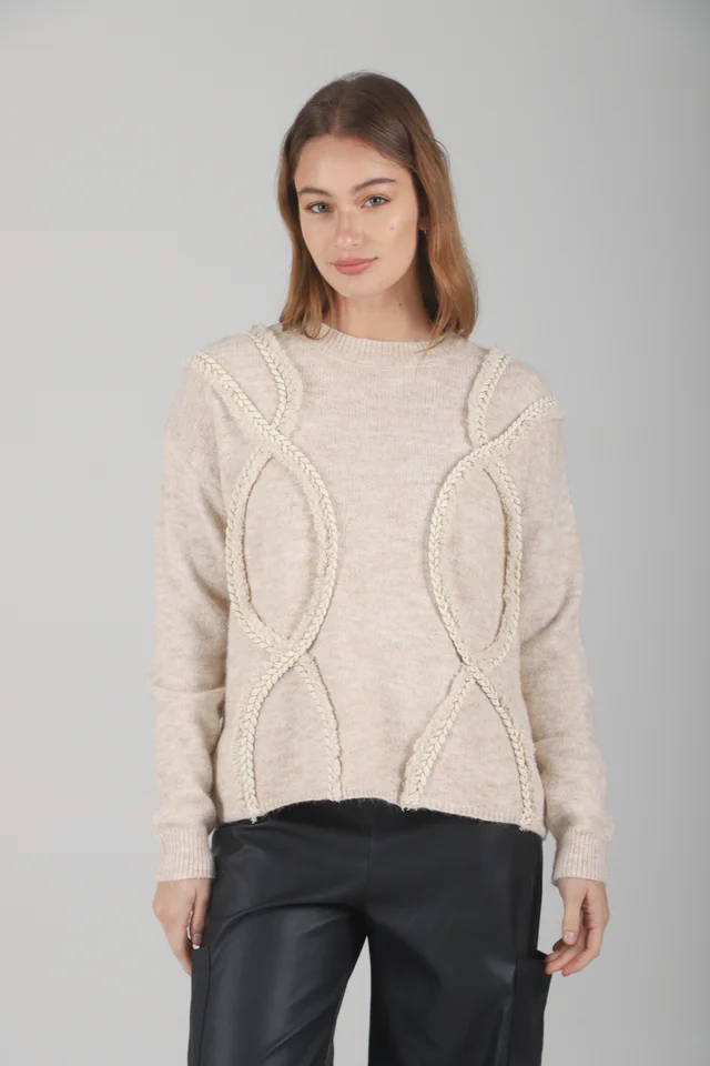 Sweater Trenzas Snake C/ Bordado GUL677